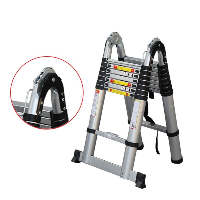 Ladder Which Rounded Top Multi-Functional Telescopic Ladder with Anti-shaking - Jadduo