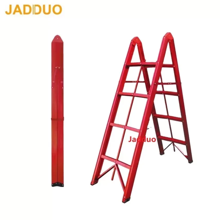 Red oxidation stick aluminum box ladder