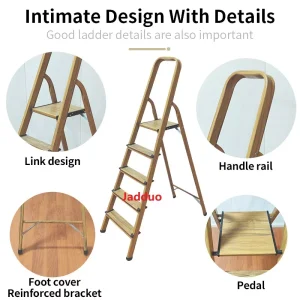 Log Color Aluminium Ladder
