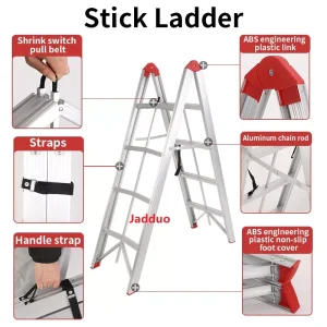 A-Frame Design Stick Box Ladder Aluminum