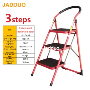 Steel Ladder Red Color