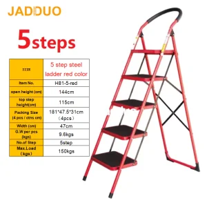 Steel Ladder Red Color