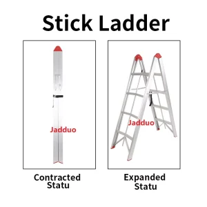 A-Frame Design Stick Box Ladder Aluminum