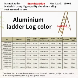 Log Color Aluminium Ladder