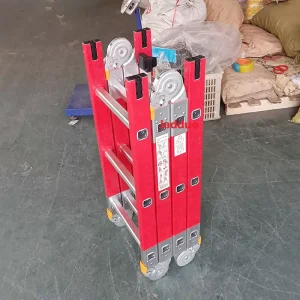 Red insulated ladder Multi-Functional ladder big hinge