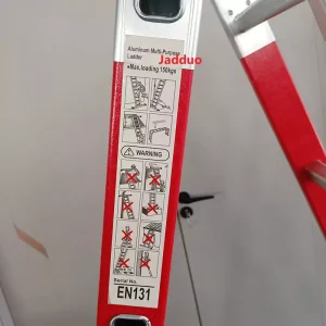Red insulated ladder Multi-Functional ladder big hinge