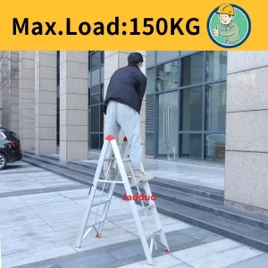 A-Frame Design Stick Box Ladder Aluminum