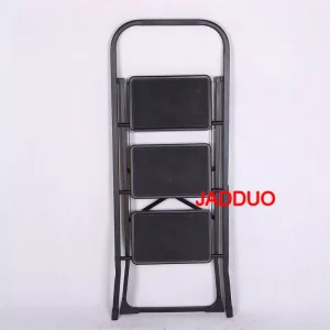 Black Iron Step Ladder Square Tube Treads with Rubber Skin