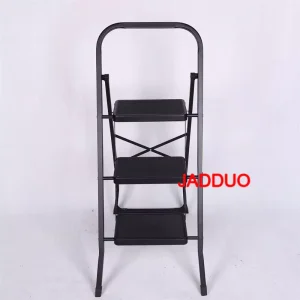 Black Iron Step Ladder Square Tube Treads with Rubber Skin