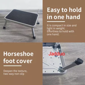 Stainless steel one-step stepping stool