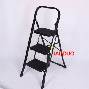 Black Iron Step Ladder Square Tube Treads with Rubber Skin