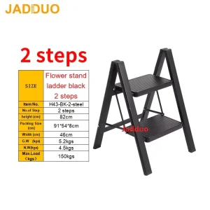 Flower Stand Ladder Black