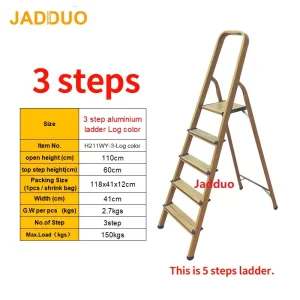 Log Color Aluminium Ladder