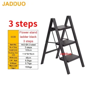 Flower Stand Ladder Black