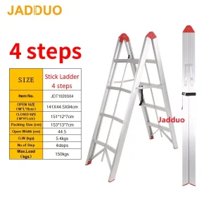 A-Frame Design Stick Box Ladder Aluminum