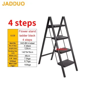 Flower Stand Ladder Black