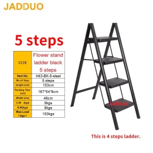 Flower Stand Ladder Black