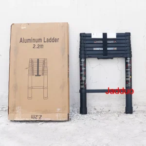 2.0m/2.3m/2.6m Black Oxidation One-button Telescopic Tent Ladder