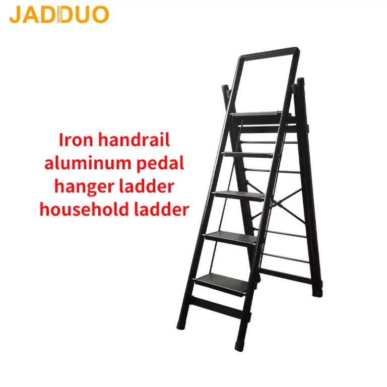 Black Multifunctional Ladder Drying Rack Household Ladder Extra Wide Tread