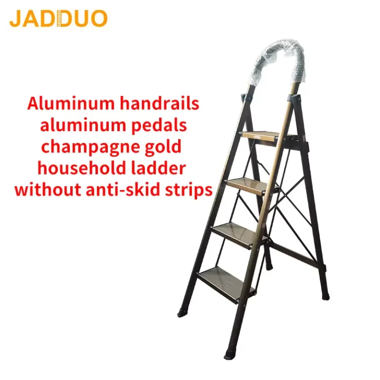 Aluminum Champagne Gold Household Ladder Without Anti-skid Strips