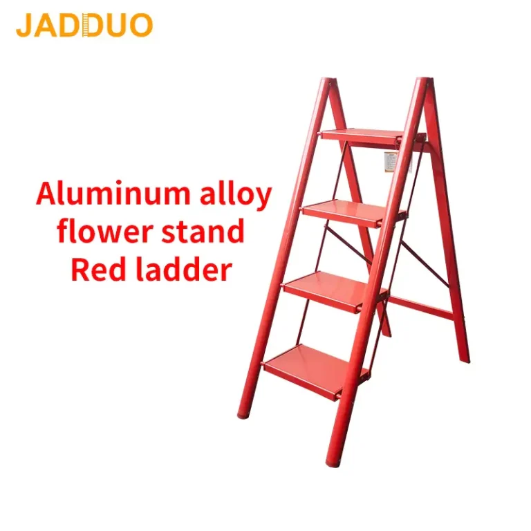Red Aluminum Alloy Flower Stand Ladder