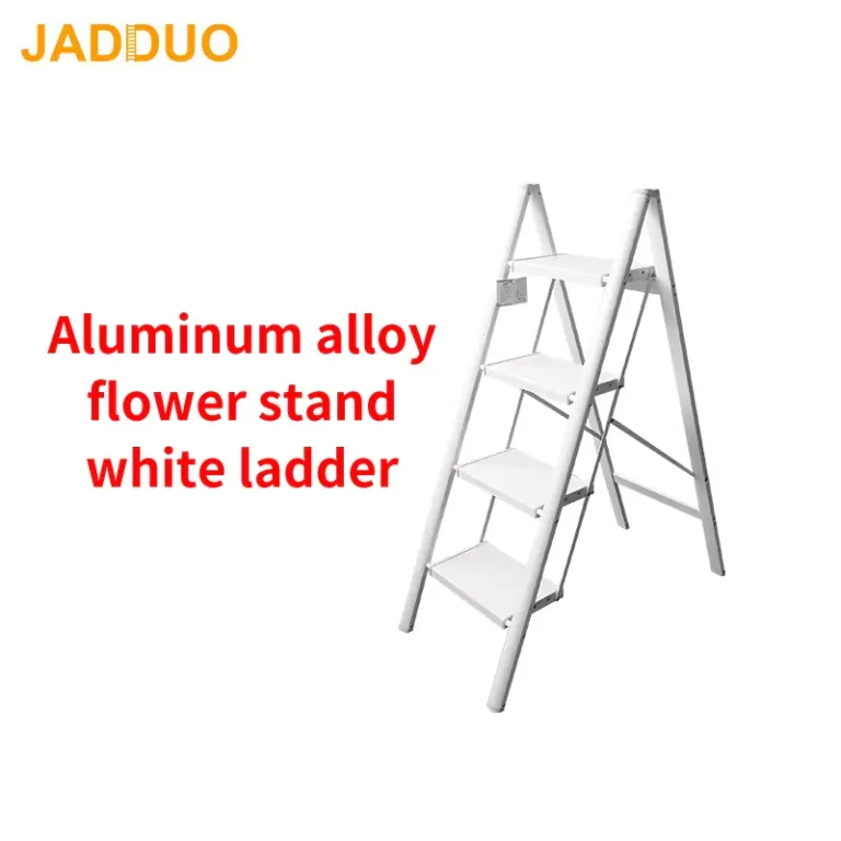 Aluminum Alloy Flower Stand Ladder White