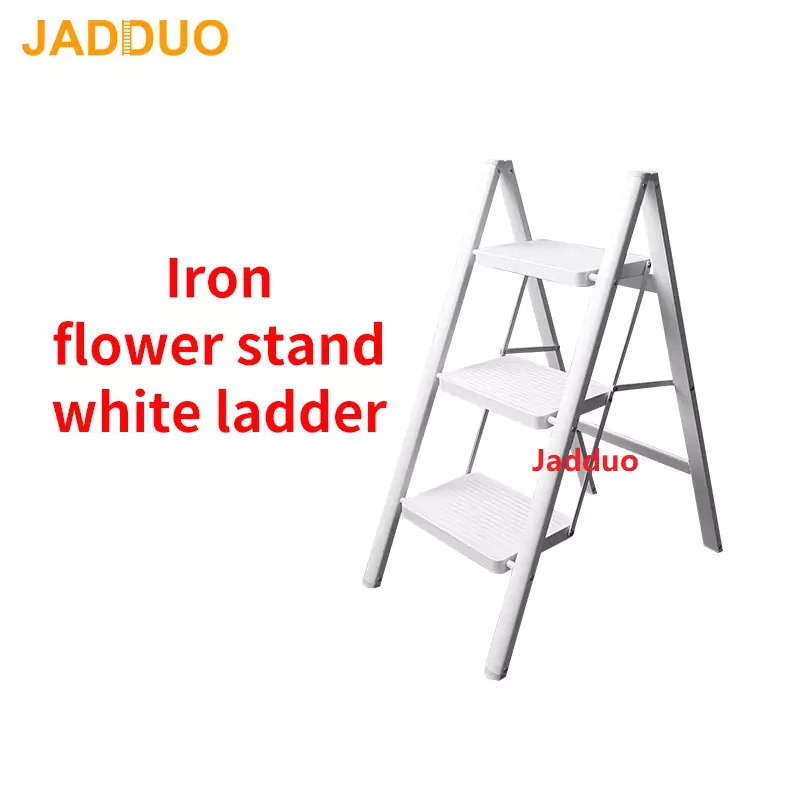 Iron Flower Stand Ladder White