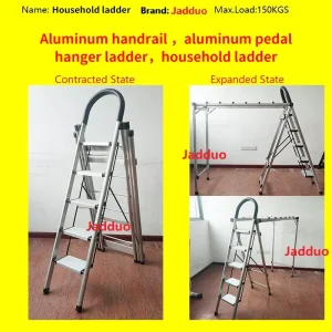Clothes Drying Rack Folding Household Ladder Indoor White