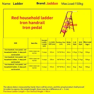 Iron Red Household Ladder Pull-out Bracket