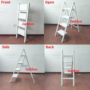 Aluminum Alloy Flower Stand Ladder White