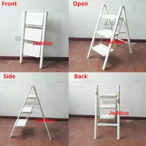 Iron Flower Stand Ladder White