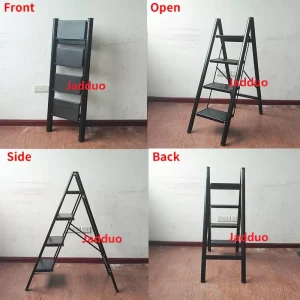 Black Aluminum Flower Stand Step Ladder