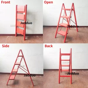 Red Aluminum Alloy Flower Stand Ladder