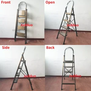 Aluminum Champagne Gold Household Ladder Without Anti-skid Strips