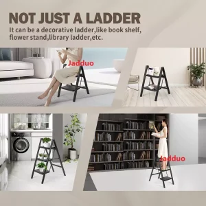 Aluminum Alloy Flower Stand Ladder White