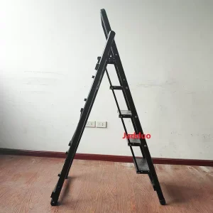 Black Multifunctional Ladder Drying Rack Household Ladder Extra Wide Tread