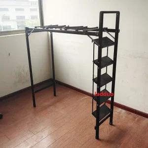 Black Multifunctional Ladder Drying Rack Household Ladder Extra Wide Tread
