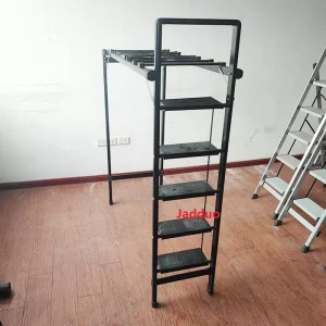 Black Multifunctional Ladder Drying Rack Household Ladder Extra Wide Tread