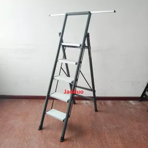 Black Iron Handrail Aluminum Pedal Household Ladder