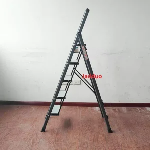 Black Iron Handrail Aluminum Pedal Household Ladder