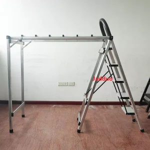 Clothes Drying Rack Folding Household Ladder Indoor White