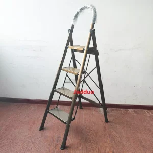 Aluminum Champagne Gold Household Ladder Without Anti-skid Strips