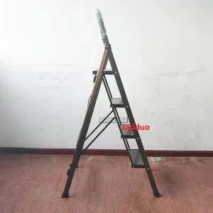 Aluminum Champagne Gold Household Ladder Without Anti-skid Strips