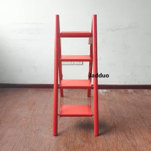 Red Aluminum Alloy Flower Stand Ladder