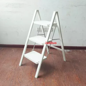 Iron Flower Stand Ladder White