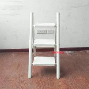 Iron Flower Stand Ladder White