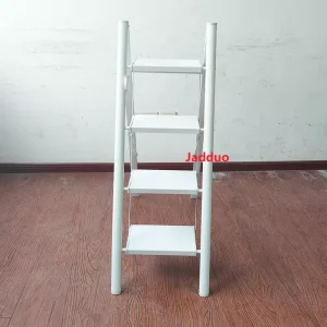Aluminum Alloy Flower Stand Ladder White