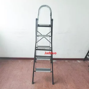 Black Aluminum Household Ladder with Non-slip Strip