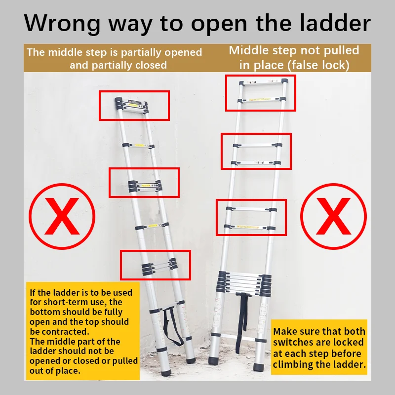 wrong way to open ladder