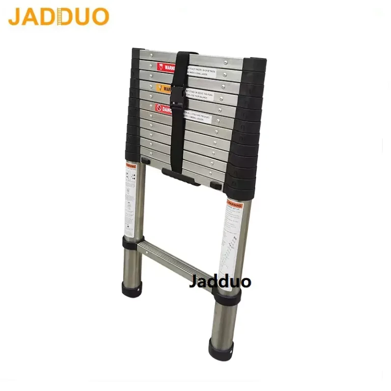 One Time Folding Slow Closed Steel Ladder 2.6/3.2/3.8m Ladder Step Space 30cm